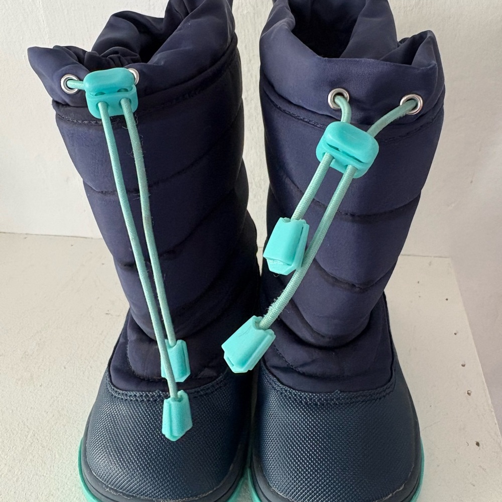 Ten Little - Navy and Teal Winter Boots